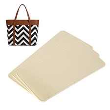 3pcs Felt Bag Base Shaper Handbag 10.63x5.51'' 3mm Thick, Beige