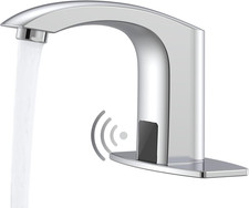 Touchless Bathroom Sink Faucet, Automatic Sensor Faucet, Hands Free Vanity Fauc