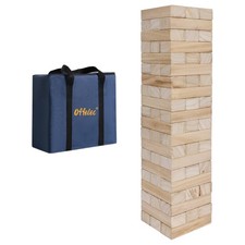 Tumbling Tower Blocks Games,Large Wooden Blocks Stacking Game for Kids Adults...