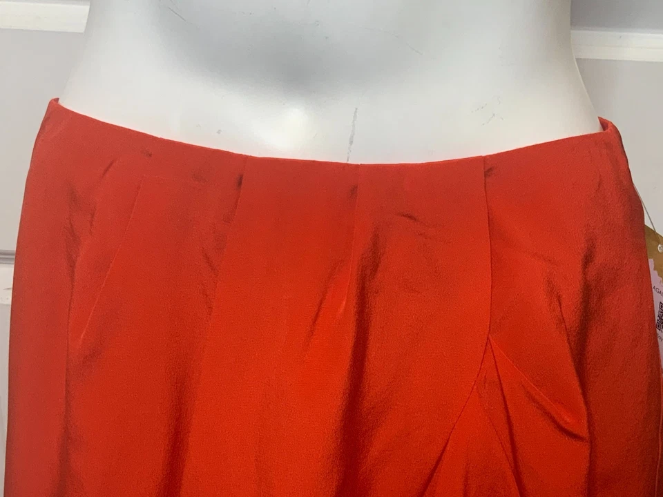 Minifalda Tibi roja 100 % seda con pantalones cortos Skort, talla 4 Foto 2 de 4