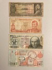 SOUTH AMERICA /MEXICO Banknote Lot- 4 Circulated Bills - Bolivia, Chile, Uruguay — photo 1