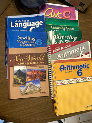 Abeka 6th Grade Teacher Keys, Science, History, Health, and Art Book