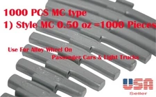 1000 Pcs CLIP-ON WHEEL WEIGHT BALANCE 0.50 oz MC Style for Alloy Wheel