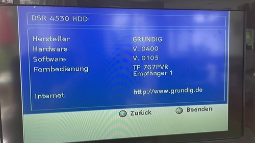 Grundig DSR 4530 HDD Digitaler Satelliten-Receiver mit 80 GB Festplatte Silber - Bild 7 von 12