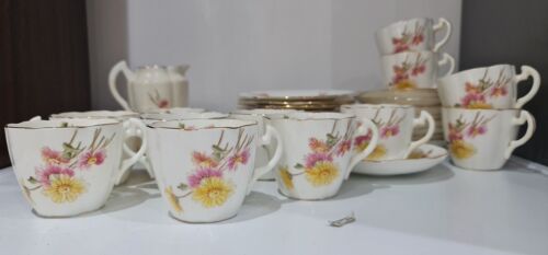 Antique Redfern & Drakeford Tea Set - Hand Coloured Floral - Picture 4 of 8