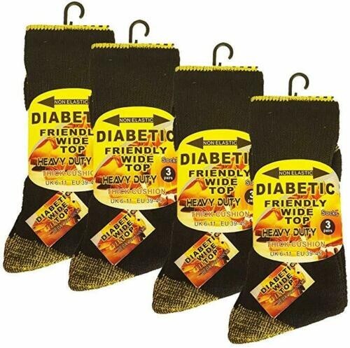 Calze Uomo Soft Top Diabetico Calze da Lavoro Resistenti 3 Paia Indossate Tutti i Giorni - Foto 1 di 3