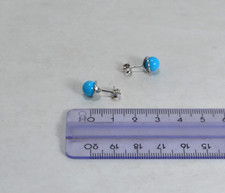 Orecchini In Argento Sterling 925 Con Pietra Naturale - Larimar, Lapislazzuli, Turchese, Agata, Opale - Idea Regalo Donna - 6