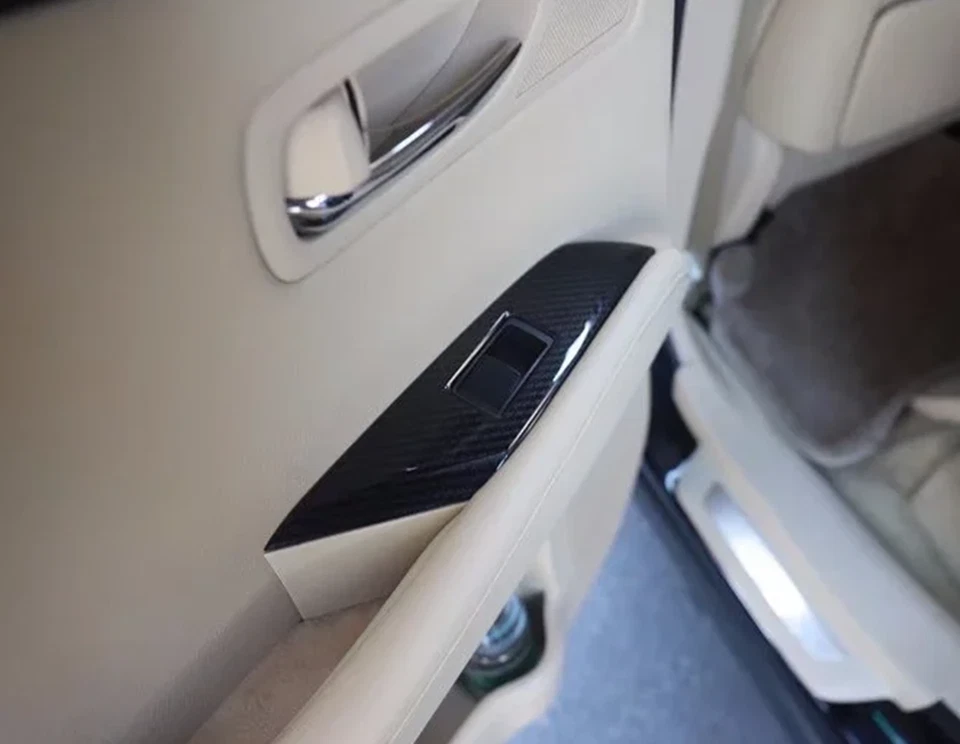 Kit de cubierta interior de auto de fibra de carbono negro de 12 piezas para Lexus RX350 2009-2015 Foto 4 de 4