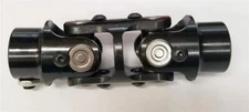 3/4" Smooth Round x 3/4" DD BLACK DOUBLE Universal Steering U Joint Coupler