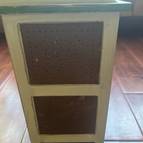 Miniature Punched Tin Cupboard Vintage Cabinet - Bild 2 von 5