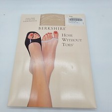 Berkshire Hose Without Toes Ultra Sheer Control Top Pantyhose Nude Size 4
