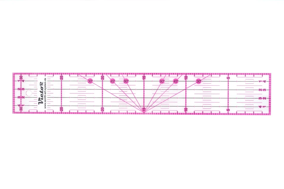 Victor transparentes Lineal zum Basteln, Naehen, Patchwork Schneiderlineal - Bild 4 von 4