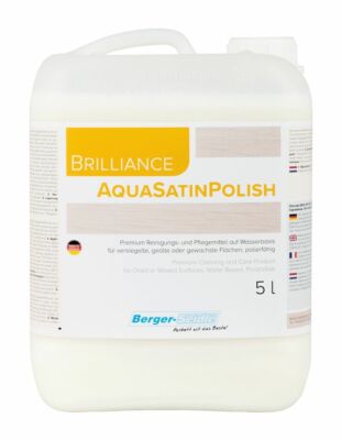 Berger-Seidle Brilliance Aqua-Satin Polish 5 L Parkettpflege geölt gewachst 