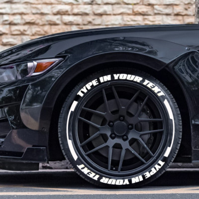 Color Lettering Wheels Tire Lettering Sticker CUSTOM TEXT 1.06