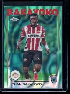 Johan Bakayoko 2025 Topps Chrome UCC #178 Aqua Lava 117/199- PSV Eindhoven
