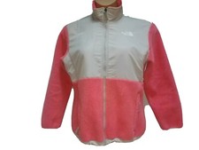 THE NORTH FACE Girl  s Denali XL Pink  Gray Full Zip Polartec Fleece Jacket