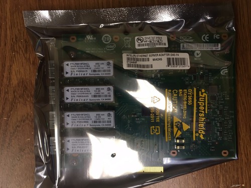 Intel E1G44HF Ethernet Server Adapter I340-F4 NEW BROWN BOX 100% ORIGINAL - 第 1/2 張圖片
