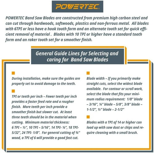 Powertec 13501-P3 Bi-Metall Bandsägeblatt 44-7/8"" x 1/2"" x 24 TPI, 3ER-PACK - Bild 9 von 9