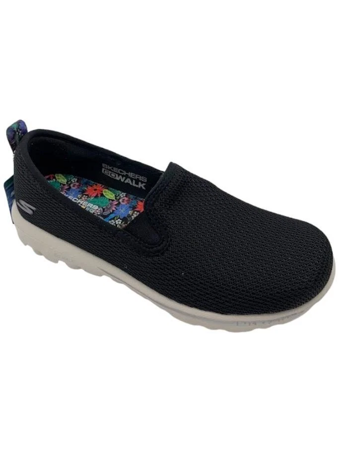Skechers GOwalk Travel Washable Mesh Gored Slip-Ons Lima Black