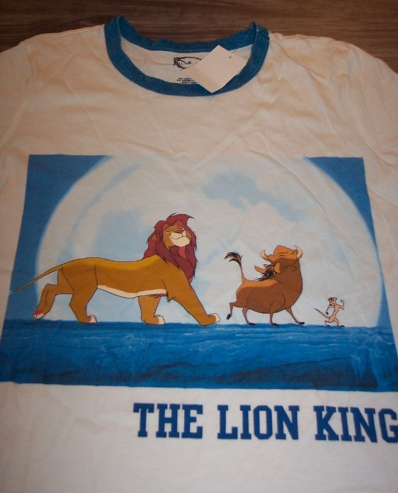 WOMEN'S TEEN VINTAGE STYLE Walt Disney LION KING T-shirt XS NEW w