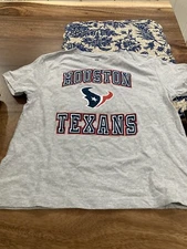 KIDS BOYS/GIRL HOUSTON TEXANS NFL APPAREL S/S T SHIRT L LARGE 7 GRAY NWT