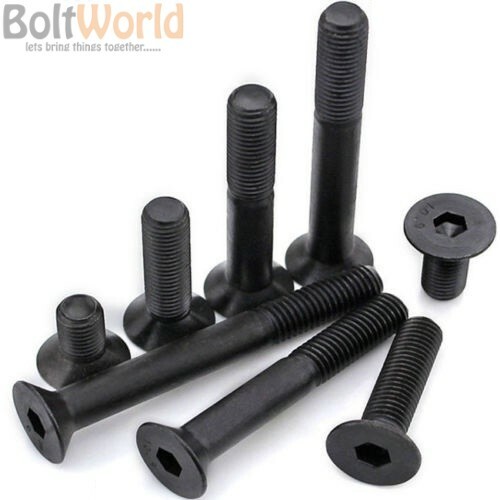 M4 / 4mm HIGH TENSILE COUNTERSUNK FLAT ALLEN BOLTS SELF COLOUR SOCKET SCREWS - Picture 1 of 2