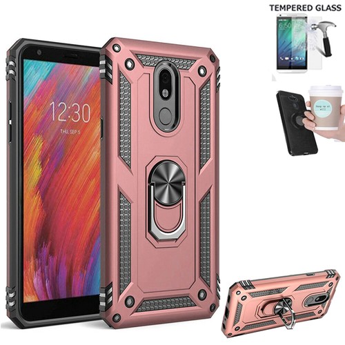 Phone Case For AT&T LG Neon Plus (5.45") Shock Absorbing Ring Holder Stand - Picture 4 of 7