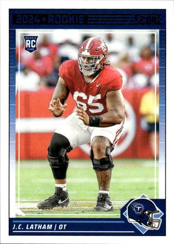 3668J 2024 Panini Select #11 J.C. Latham Red & Yellow Prizm Shock
