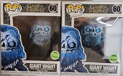 Funko POP! TWO (2) Game of Thrones Giant Wight #60 2018 Convention