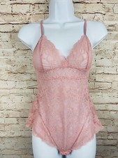 Vintage Lingerie Bodysuit Nightie Teddy Victoria Secret Y2k Rose Pink S