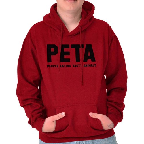Funny Humor People Eating Tasty Animals Joke Hoodie Hooded Sweatshirt Men Women - Picture 14 of 18