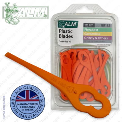 Plastic Blades fits Lidl Florabest Grass Trimmer FAT 18 B2/3, FRTA 20 A1 (QTY20)