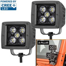 2x 3 100w Cree Led Cube Work Light Bar Spot Ditch Driving Fog Off Road Utv 4wd
