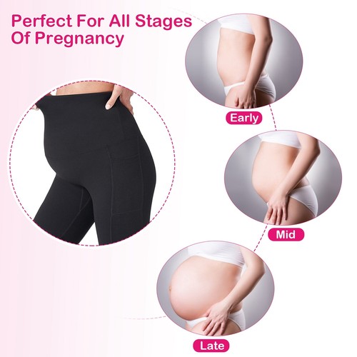 Women's Maternity Shapewear Pregnancy Underwear Belly Support Panties w/2Pockets - Picture 5 of 16