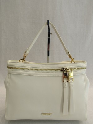 TWIN SET 201TO8180 CECILE borsa a mano in ecopelle col. 00245 bianco latte  | eBay