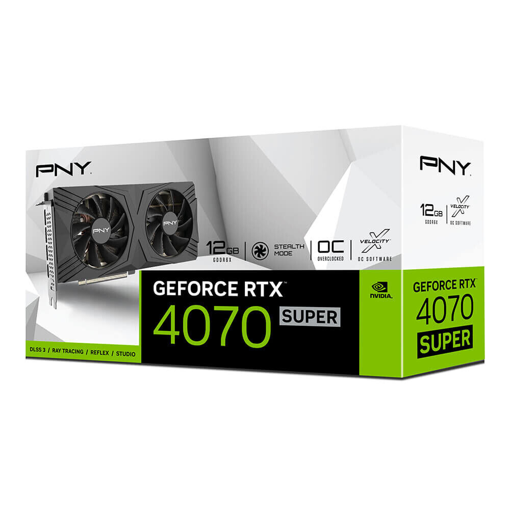 PNY GeForce RTX™ 4070 SUPER 12GB OC DF NVIDIA GeForce RTX 4070 SUPER GDDR6X PNY GeForce RTX™ 4070 SUPER 12GB OC DF NVIDIA GeForce RTX 4070 SUPER GDDR6X