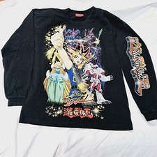 Vintage 90s Yu-Gi-Oh Card Game Anime Dark Magician Shirt Kid L Men Xs 1996 Rare