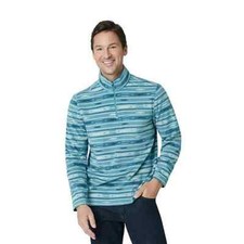 Eddie Bauer Venture Fleece Quarter Zip Pullover Men's XL Teal Blue NWT New