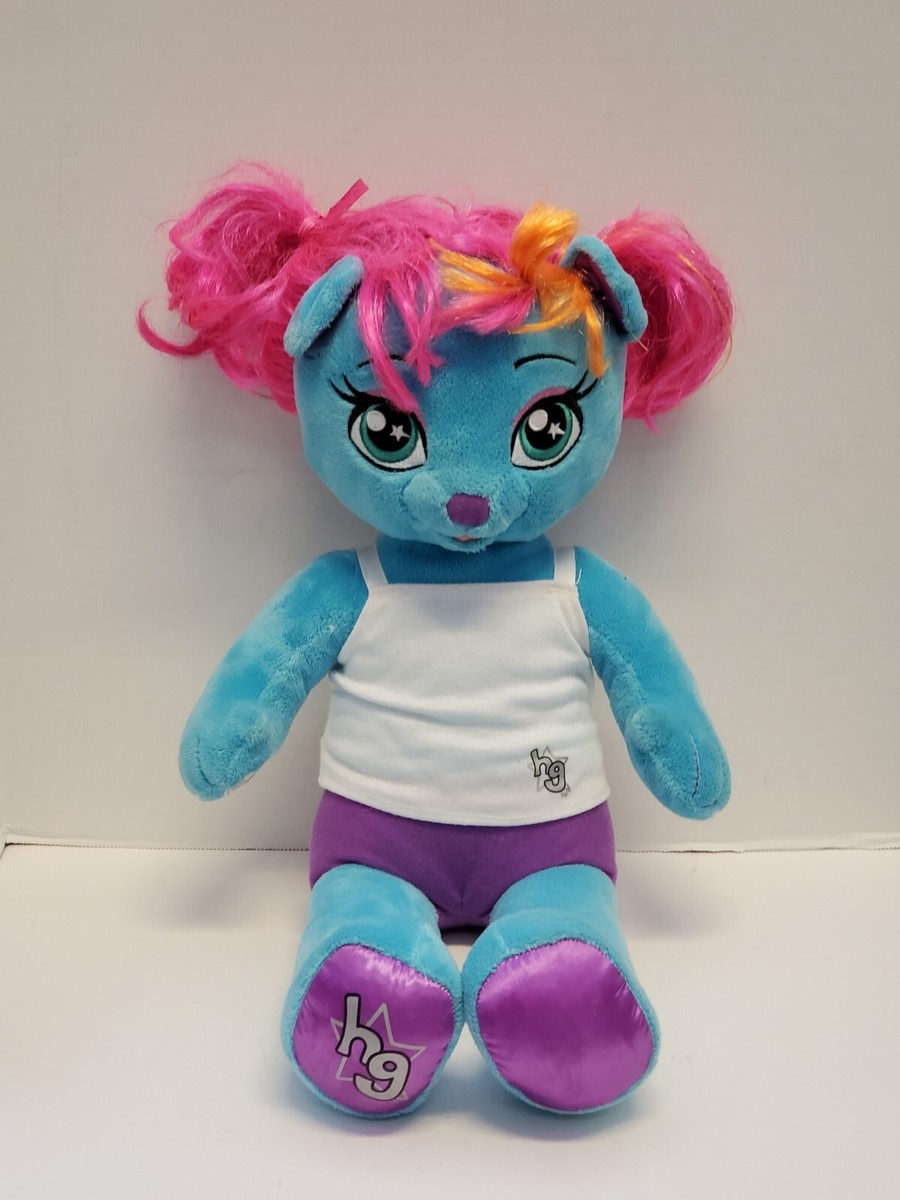 Build A Bear 20 in Plush Rockstar Teddy Honey Girl HG Blue Pink