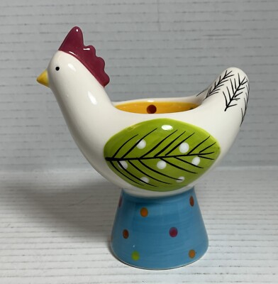 Egg Cup Easter Chicken Hen Hand Painted. M&S 8853 Marks & Spencer