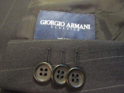 Giorgio Armani Classico Three Button Gray Wool Suit 42 Long 35 30 Pants 42L - Picture 8 of 10
