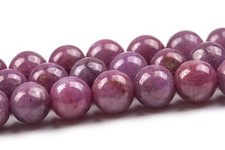 6MM Genuine Natural Purple Red Ruby Beads Grade AA Round Loose Beads