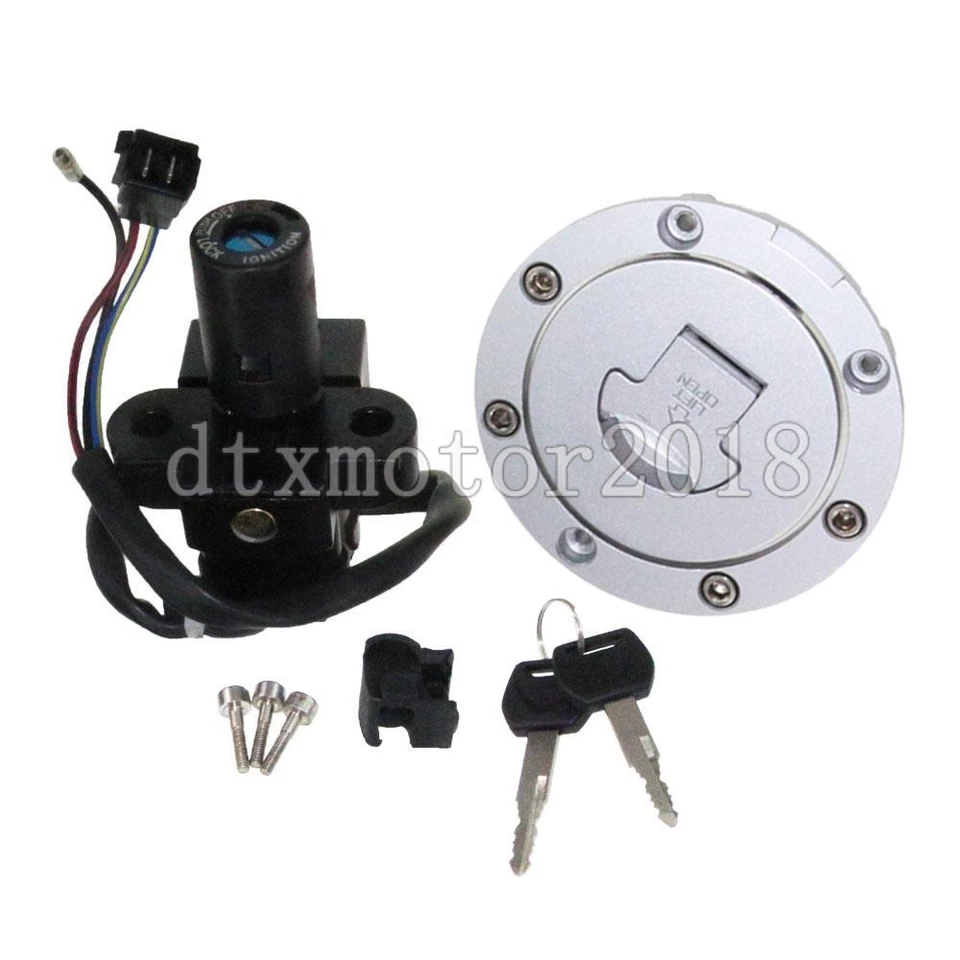 Interruptor de encendido Juego de bloqueo de tapa de tanque de gasolina 2 llaves para Honda CBR 600 F3 1995-1998 900RR Foto 3 de 4