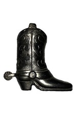VTG Western Cowboy Boot Spur Metal Figurine Toothpick Holder Made In Japan