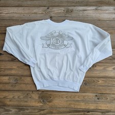 Vtg Velva Sheen HOG Harley Owners Group Lightweight Jacket White Large
