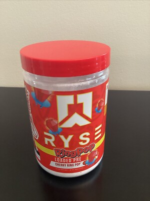 Ryse Loaded Pre Workout Powder, Cherry Ring Pop, 30 Servings, 14.8 oz, 09/26