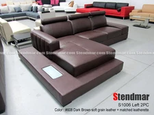 NEW Modern 2-Piece Leather Sectional Sofa Set S1006 (Custom Options Available)