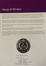 2017 £5 House Of Windsor Five Pound Coin Broken From Royal Mint Annual Set