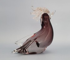 Vintage Murano Glass Rooster Made By AVEM. Original Label 