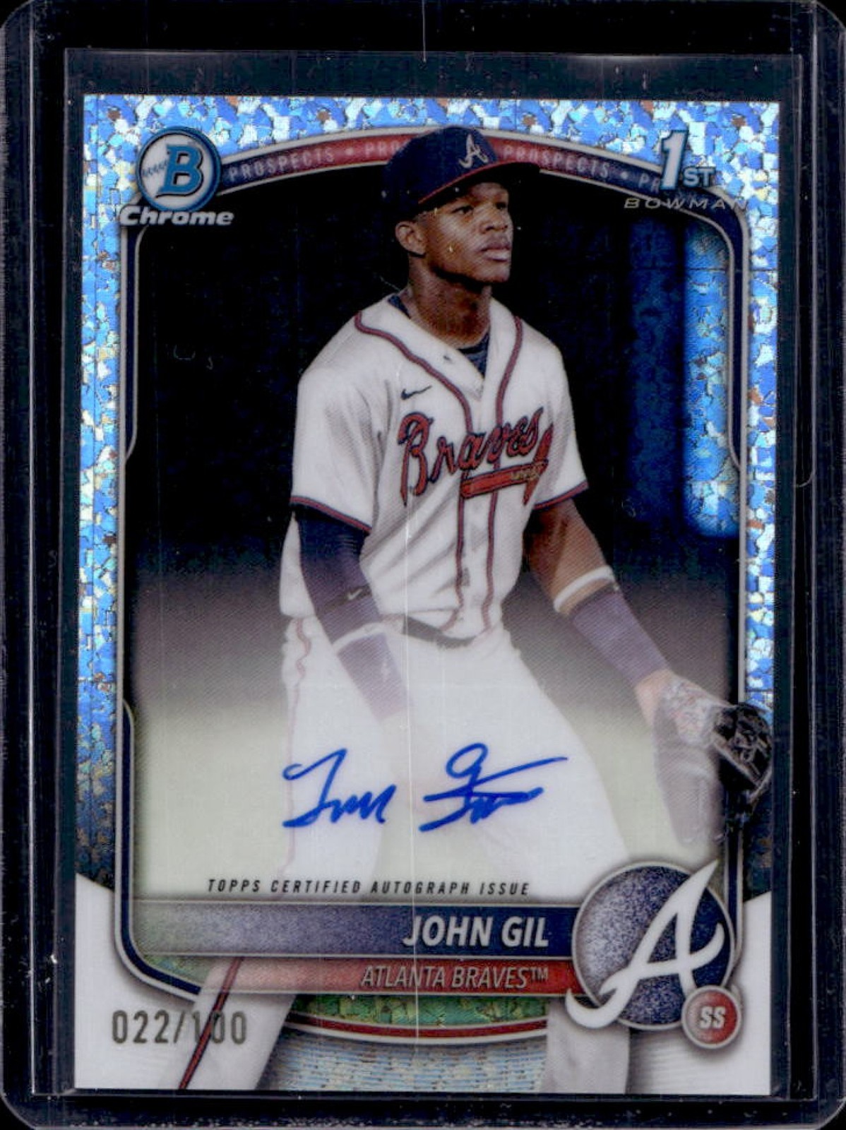 2025 Bowman Chrome John Gil Auto Mini Diamonds Refractor 1st #22/100